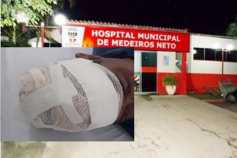 Medeiros Neto: Homem é baleado com tiro na nunca em Juracitaba e socorrido ao hospital