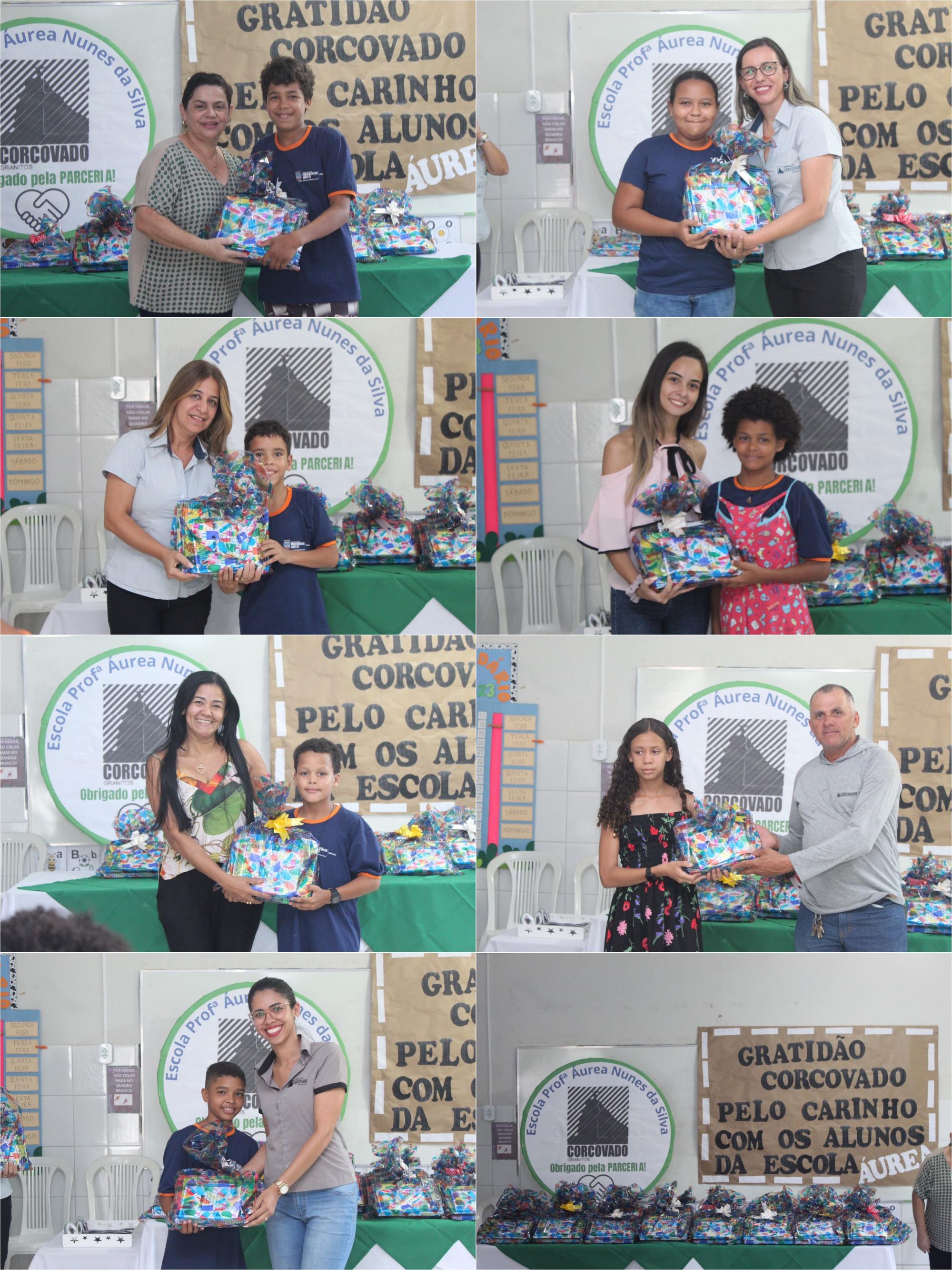 Mineração Corcovado realiza doação de kits de material escolar para a Escola Áurea Nunes, em Medeiros Neto